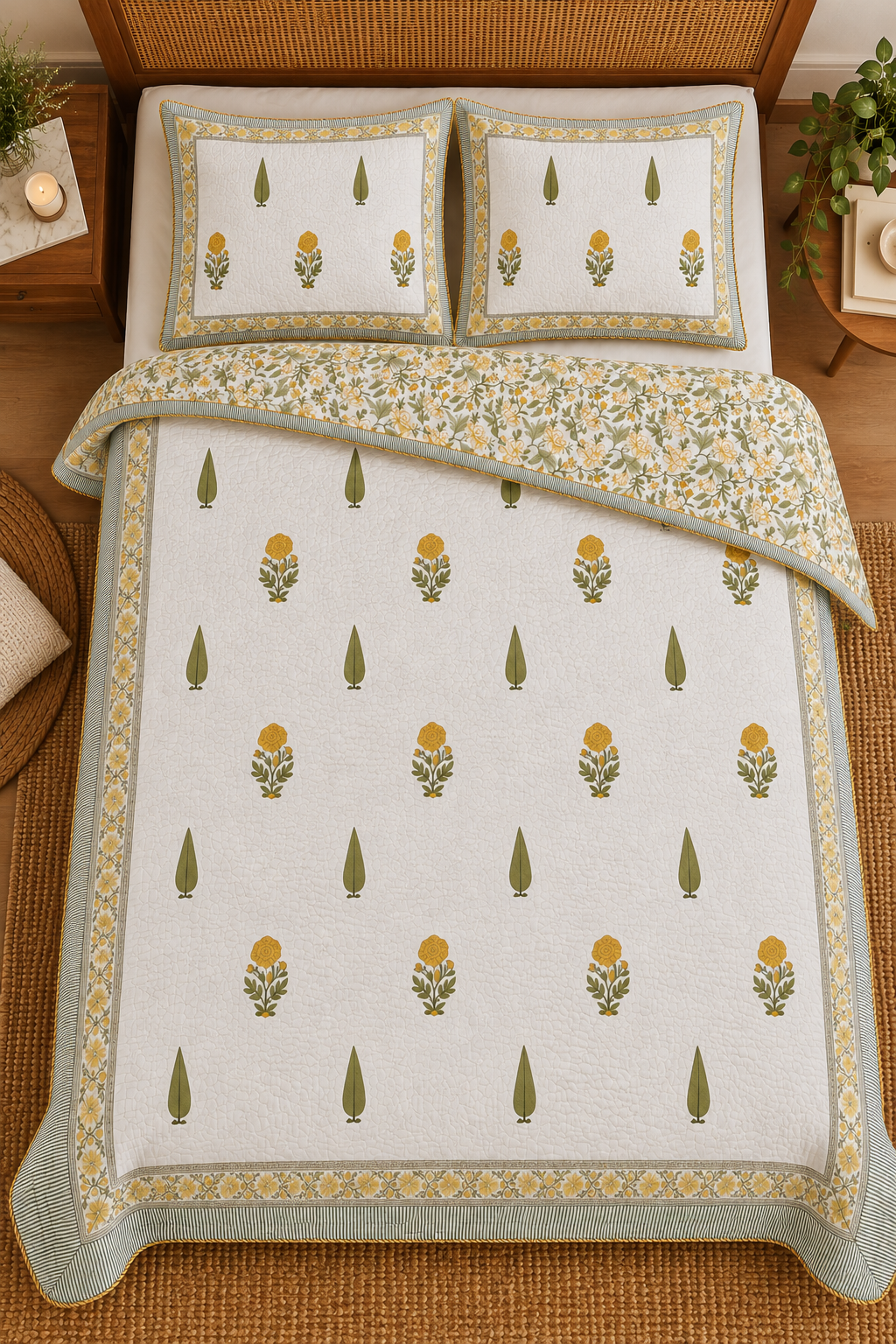 Pinemark Quilted Bedcover Set
