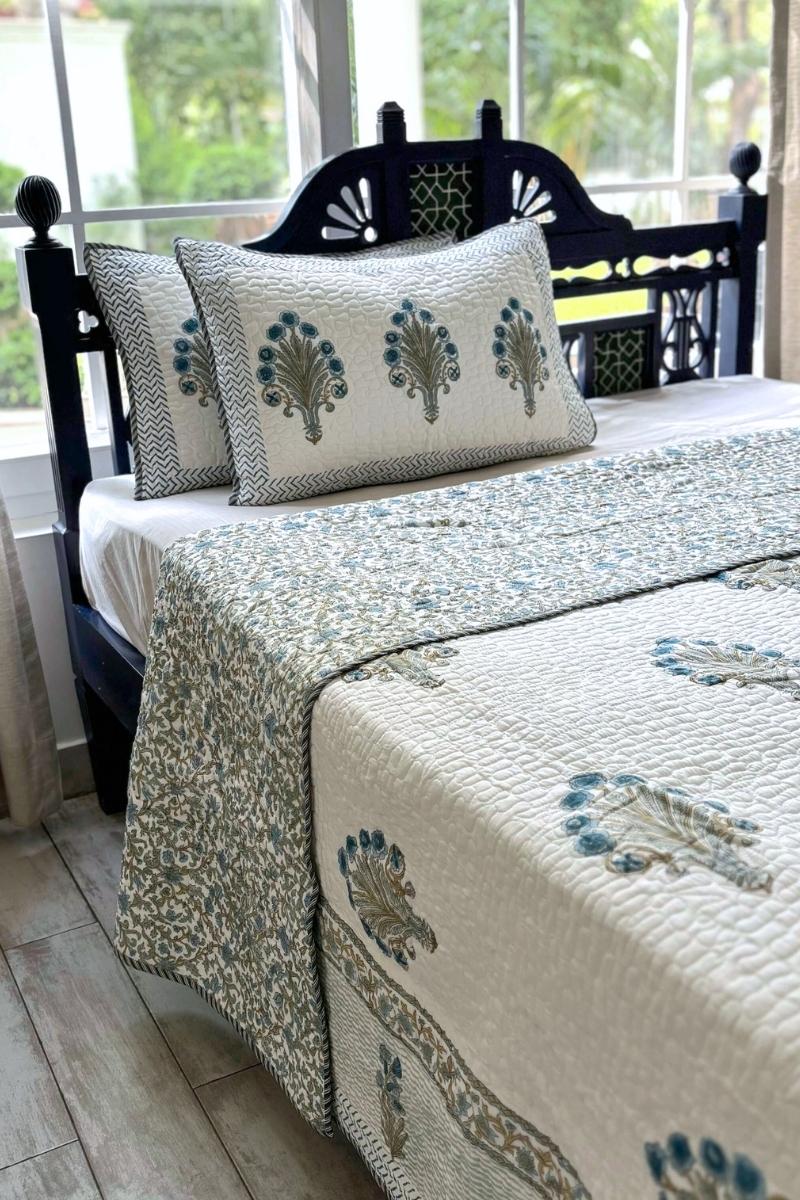 Jaipur Block Prints, Block print bedding, Quilted Bedcovers Jaipur, Quilts