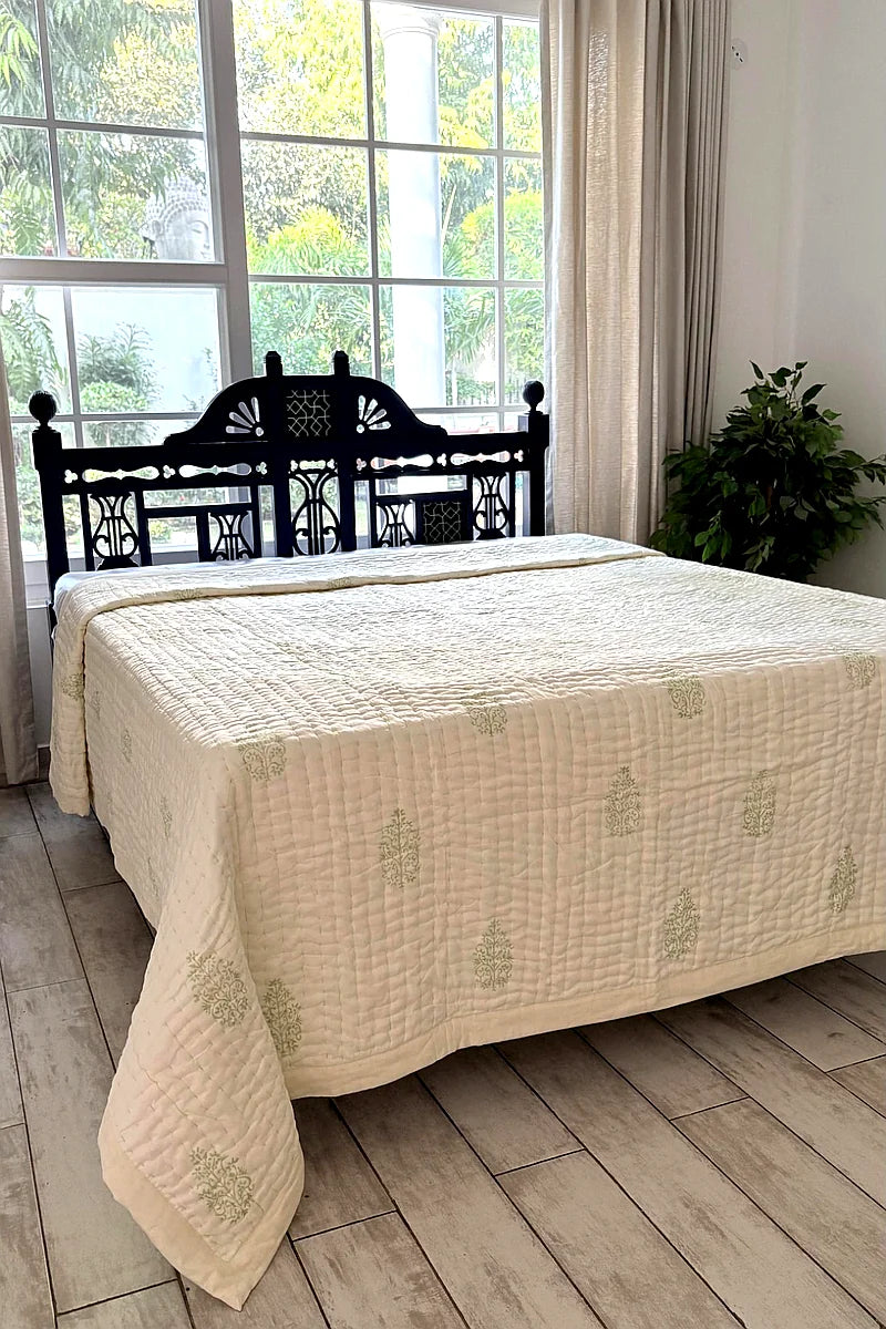 Carol Green Block Print Quilt