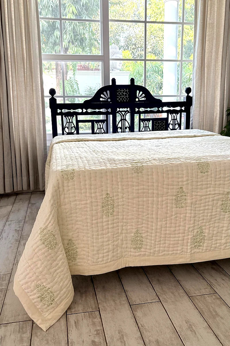 Carol Green Block Print Quilt