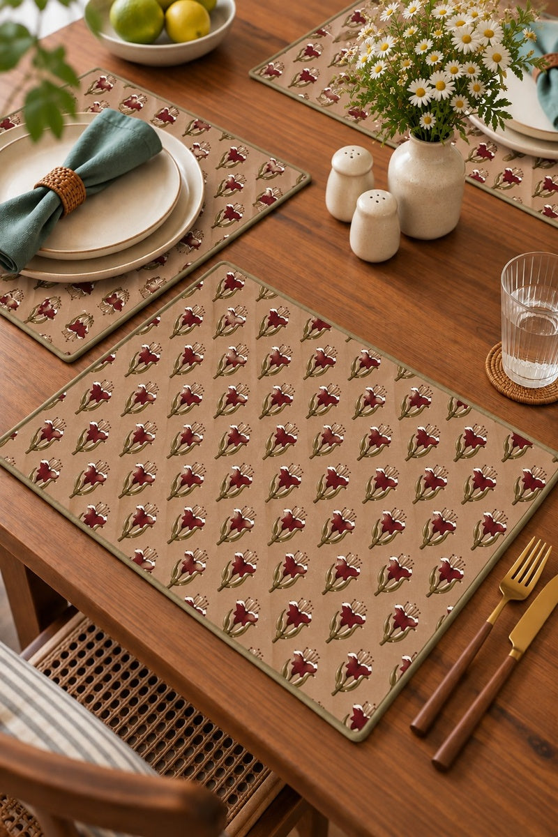 Champak Flora Reversible Placemat (Set of 6)