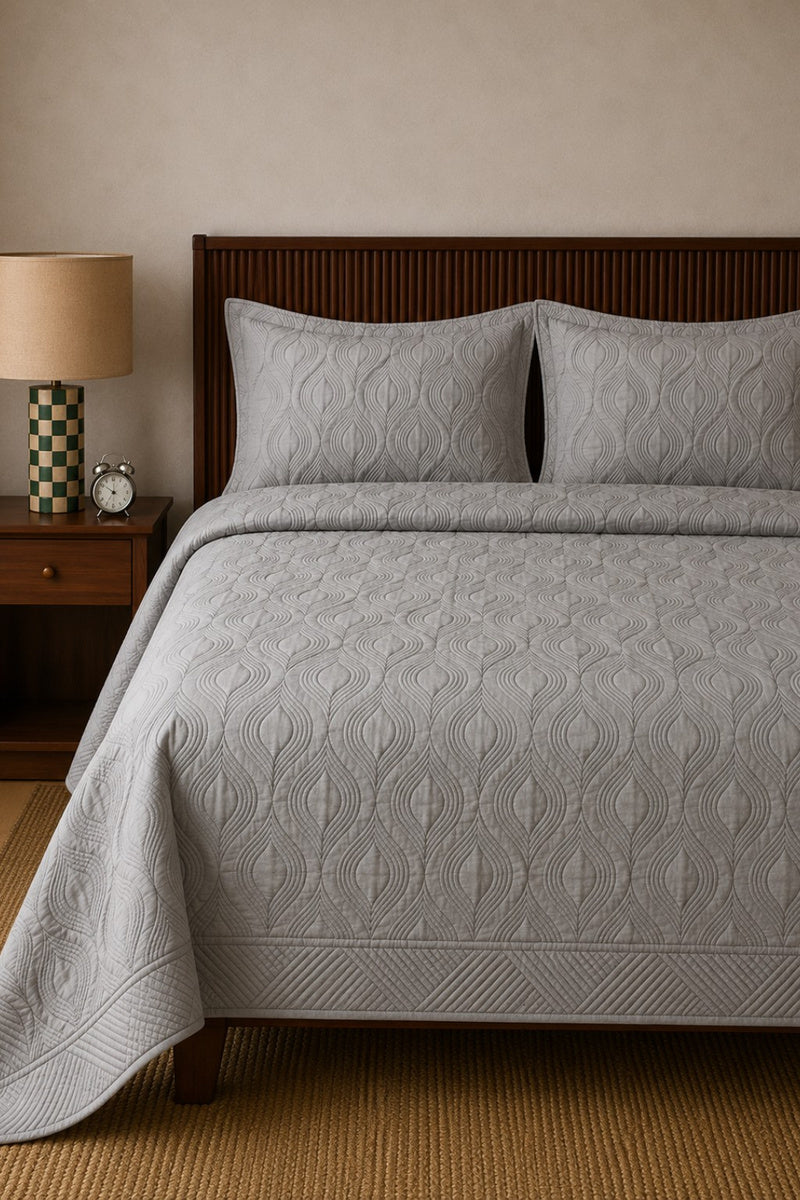 Solid Quilted Bedding set