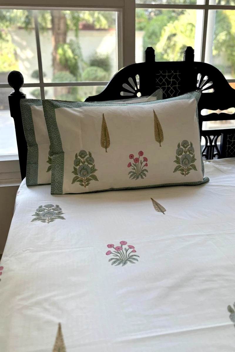 Gulnaar Block Print Bedsheet Set
