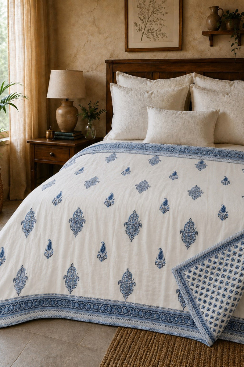 Indigo Paisley Dohar
