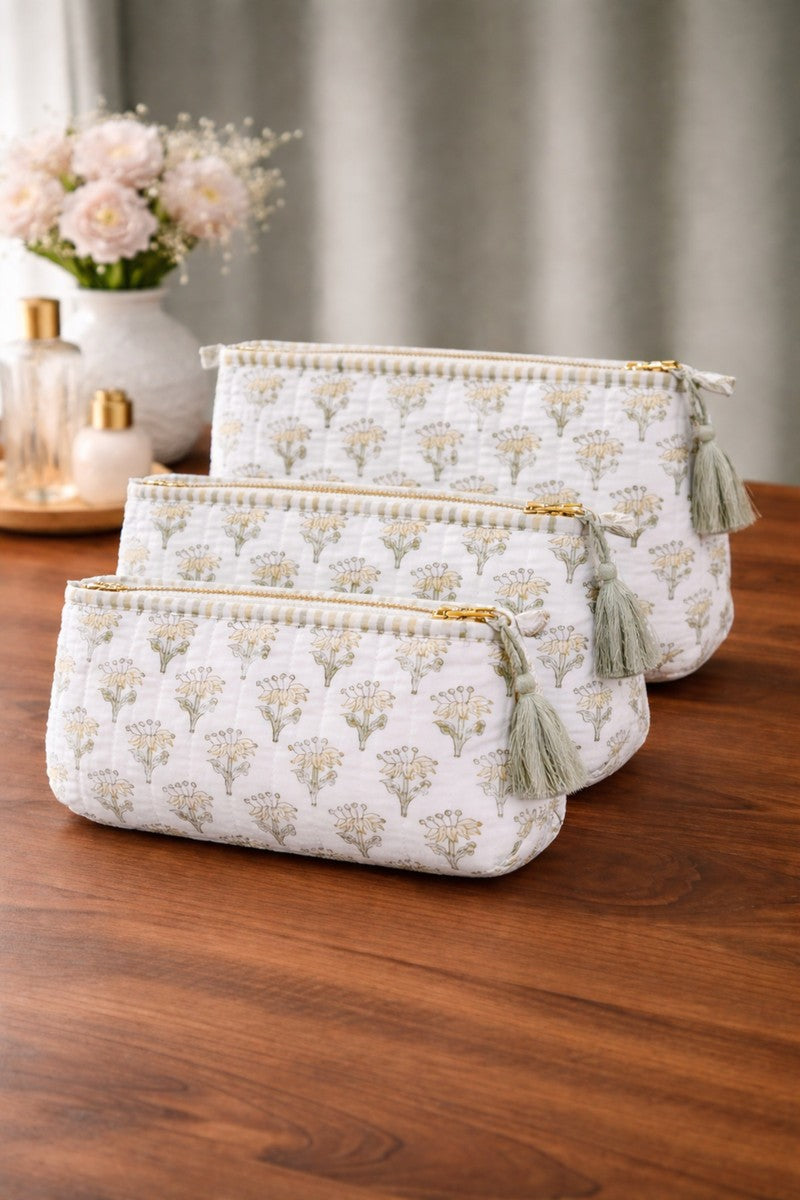 Jasmine Block Print Vanity Kit (Set of 3)