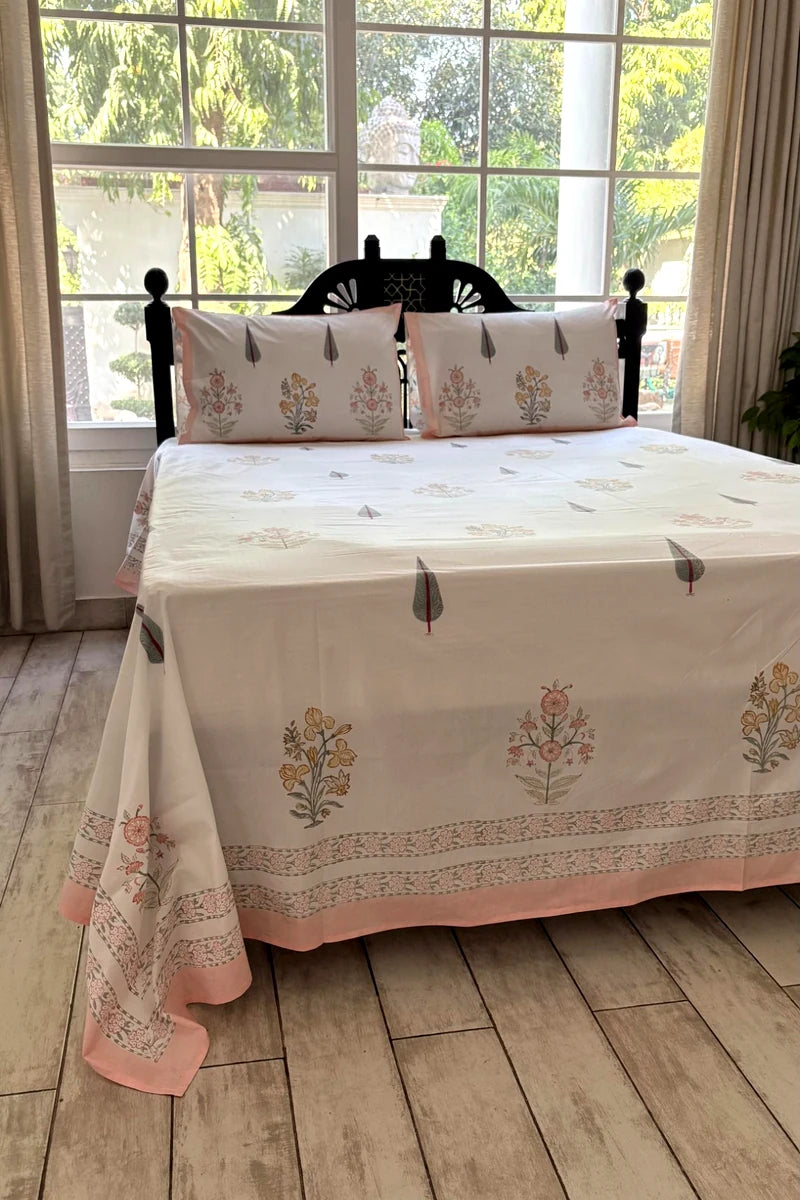Kasuma Block Print Bedsheet Set