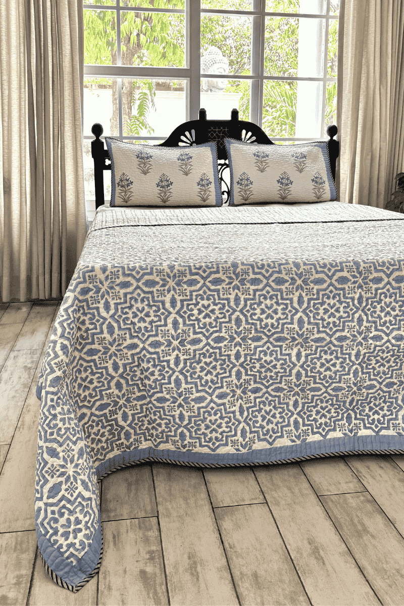 Jaipur Block Prints, Block print bedding, Quilted Bedcovers Jaipur, Quilts