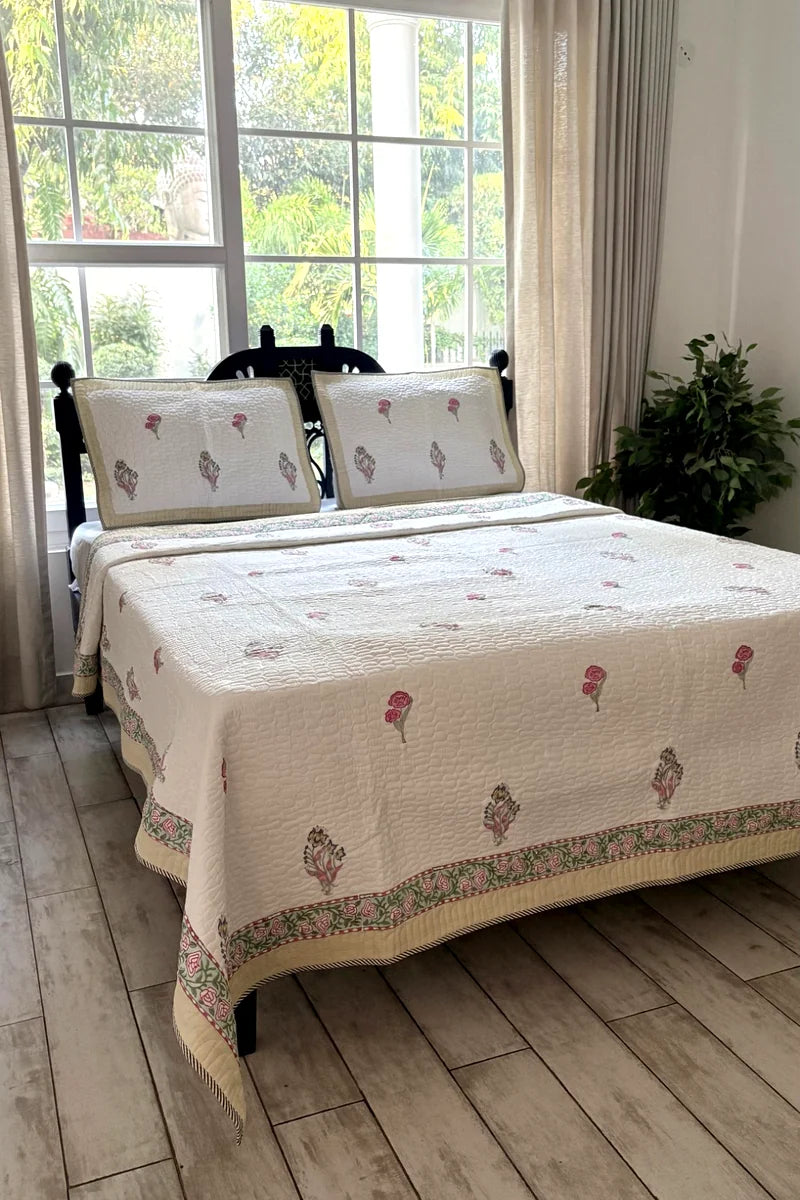Jaipur Block Prints, Block print bedding, Quilted Bedcovers Jaipur, Quilts