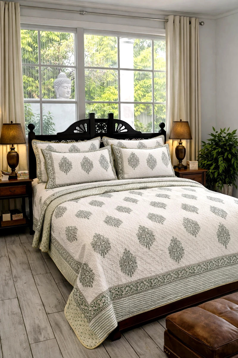 Medallion Quilted Bedcover Set