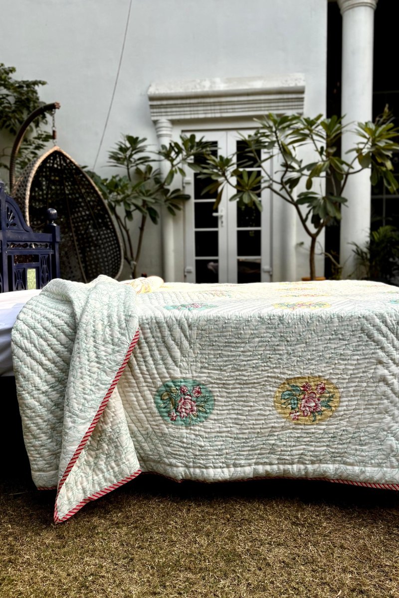 Cotton Quilts in hand block prints Jaipur Quilts