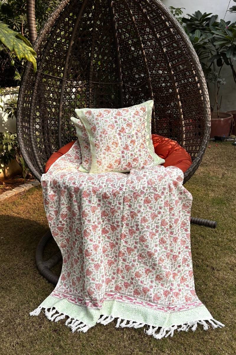 Mrigna Throw & Cushions Set