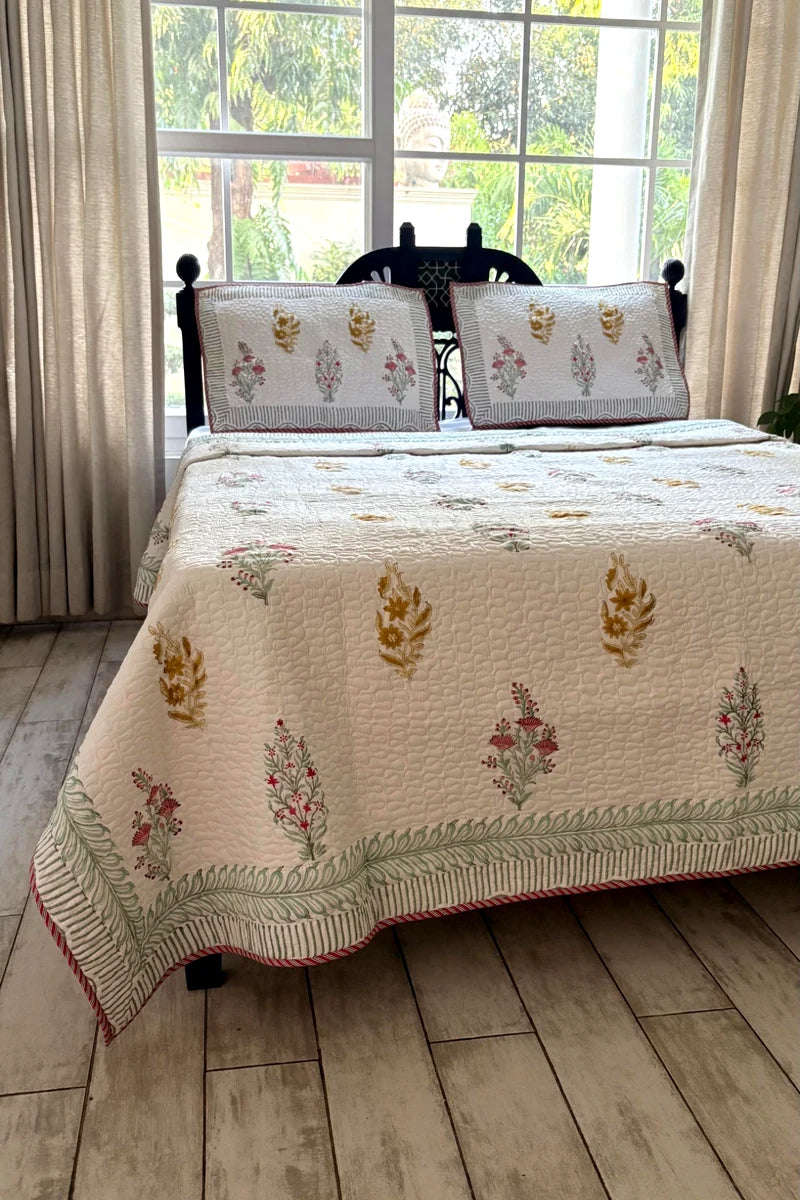 Jaipur Block Prints, Block print bedding, Quilted Bedcovers Jaipur, Quilts