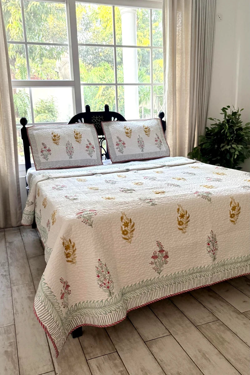 Jaipur Block Prints, Block print bedding, Quilted Bedcovers Jaipur, Quilts