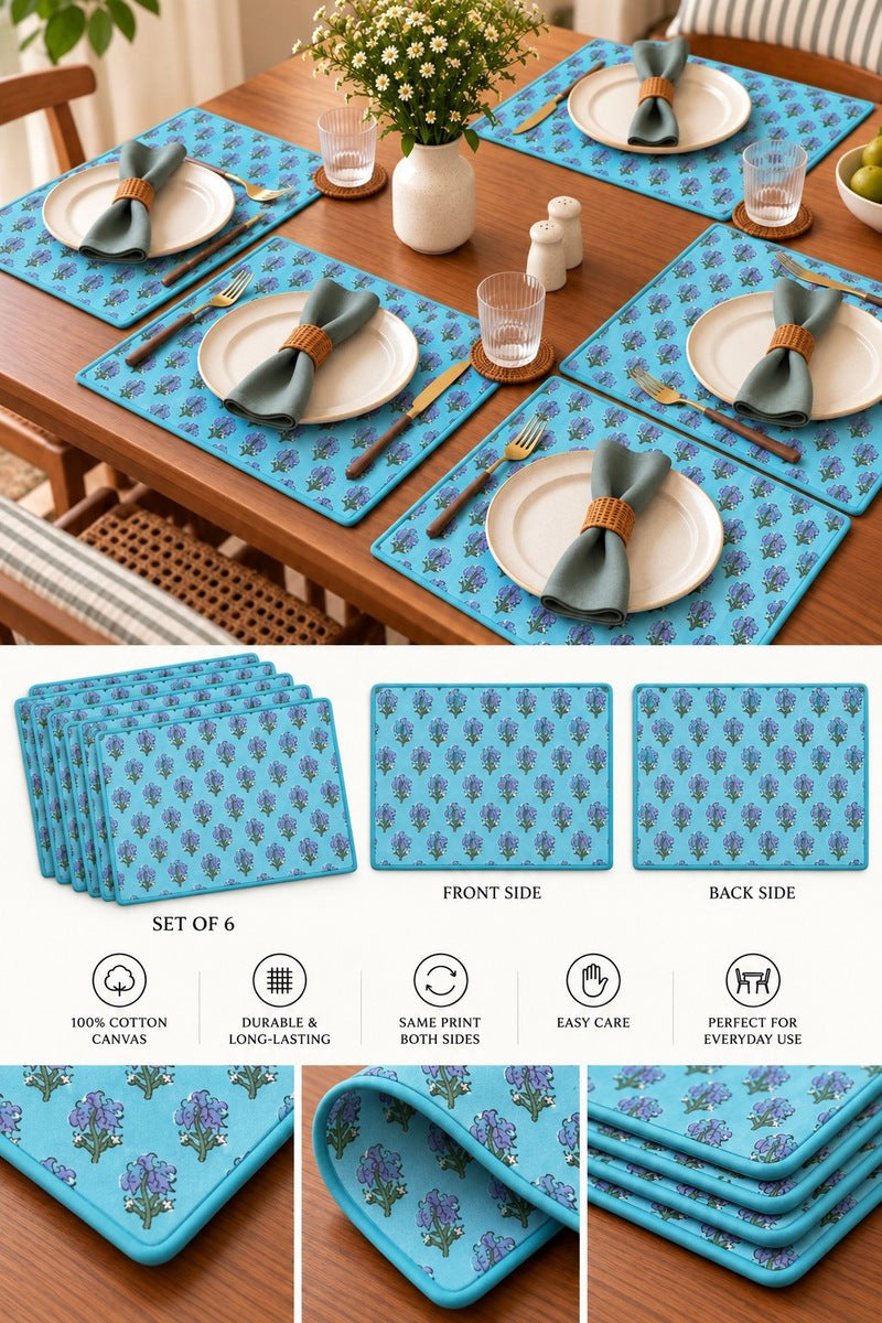 Neelia Floral Reversible Placemat (Set of 6)