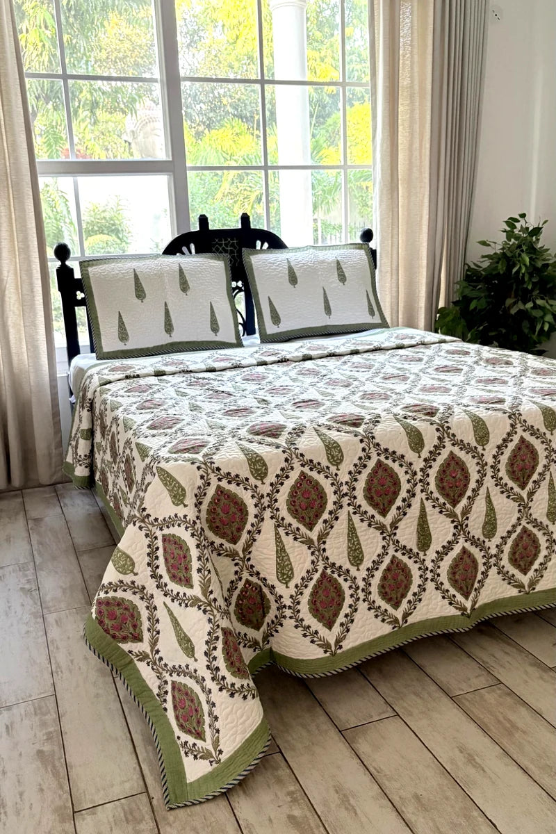 Jaipur Block Prints, Block print bedding, Quilted Bedcovers Jaipur, Quilts