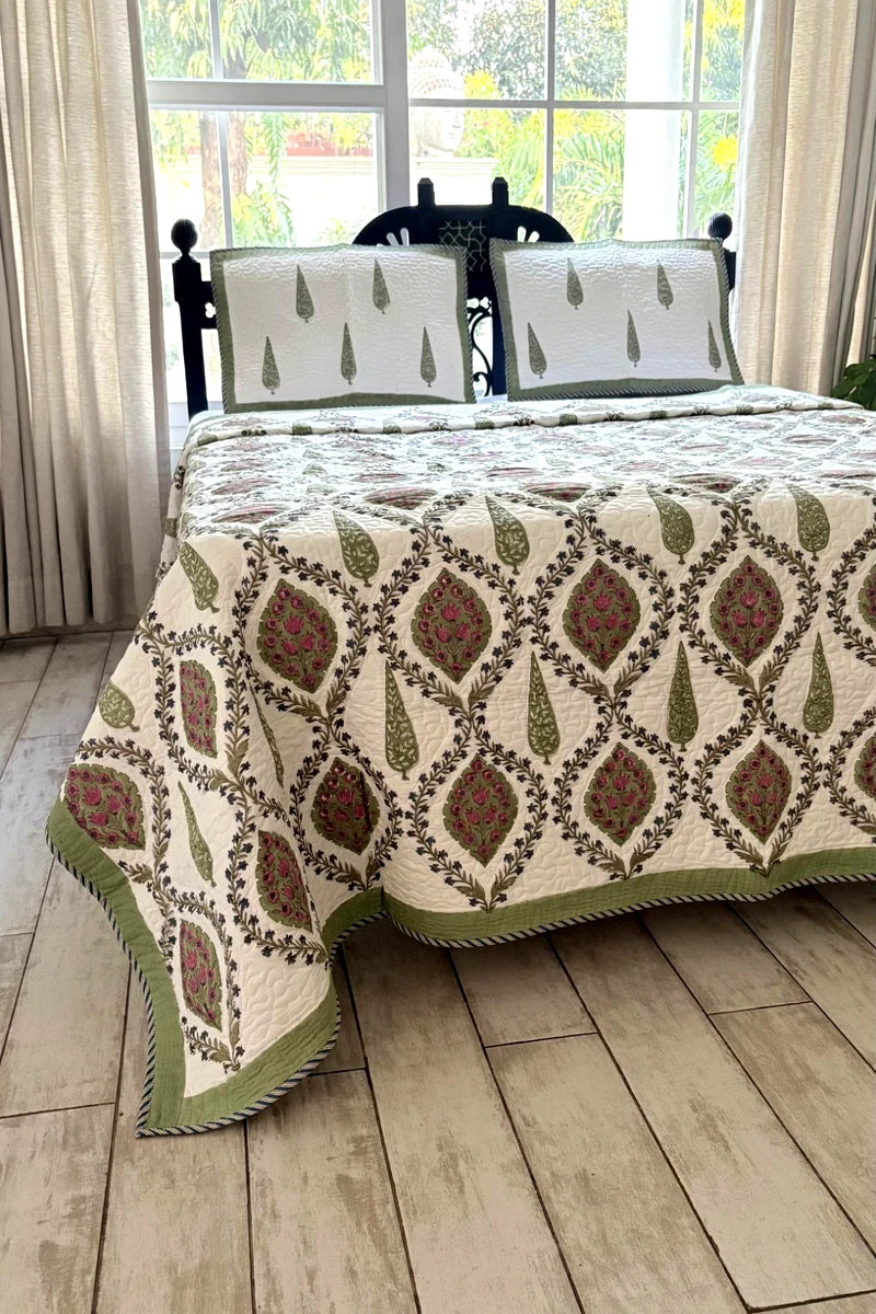 Jaipur Block Prints, Block print bedding, Quilted Bedcovers Jaipur, Quilts