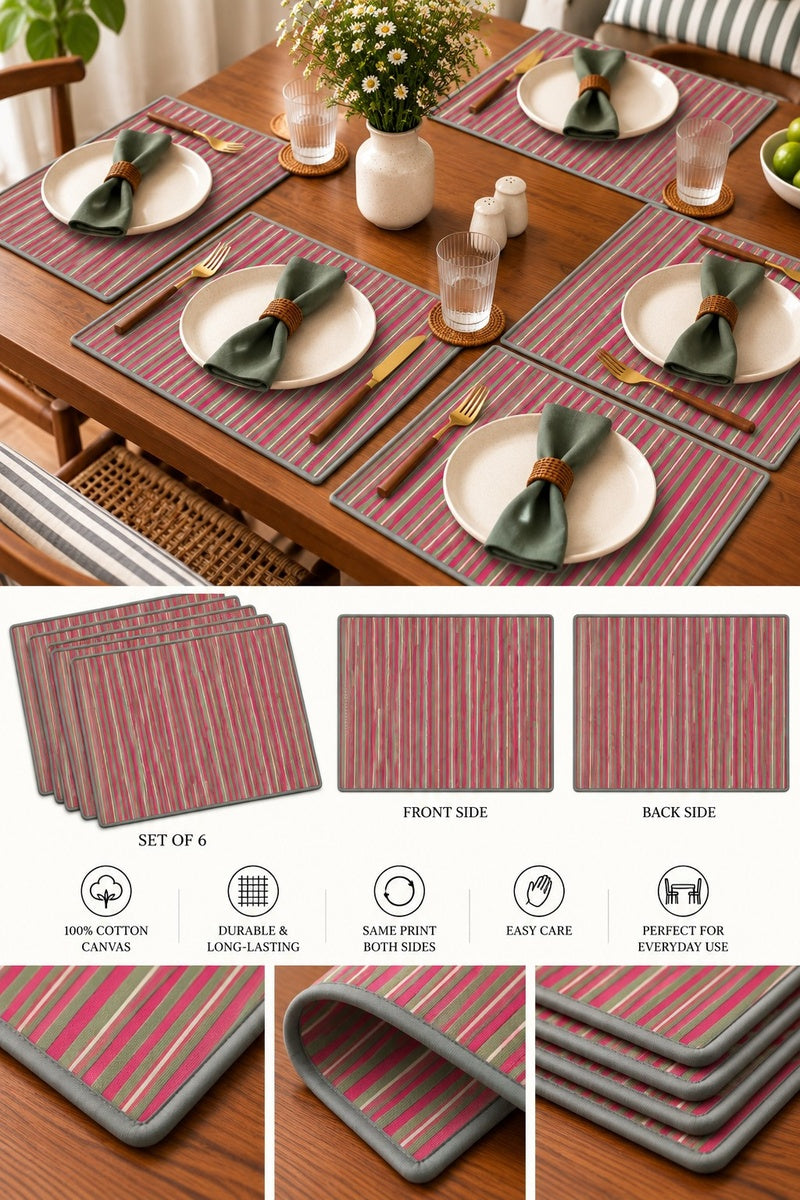 Oslo Linear Reversible Placemat (Set of 6)
