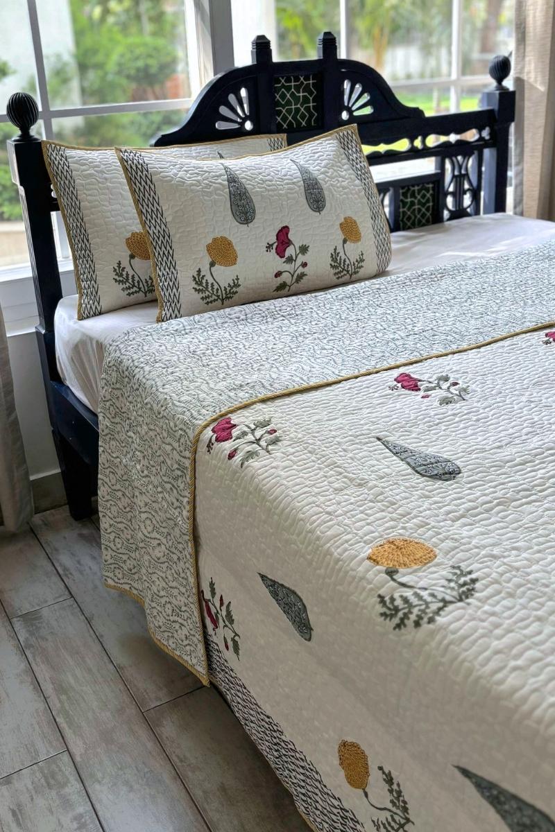 Jaipur Block Prints, Block print bedding, Quilted Bedcovers Jaipur, Quilts