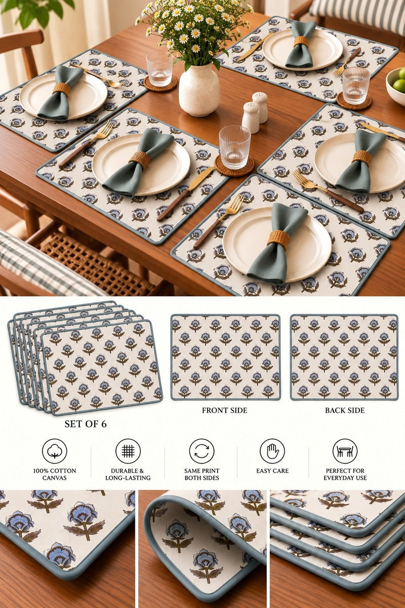 Raiya Floral Reversible Placemat (Set of 6)