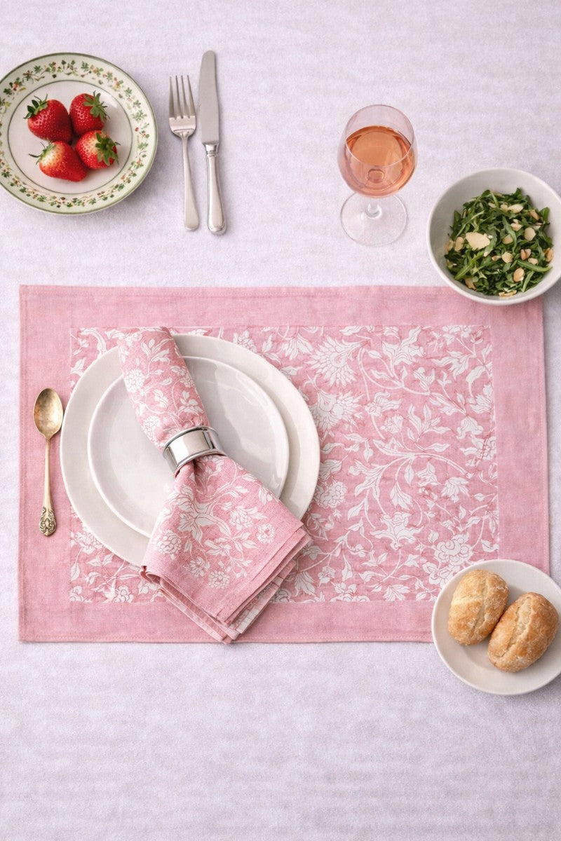 Rosé Placemat & Napkins Set