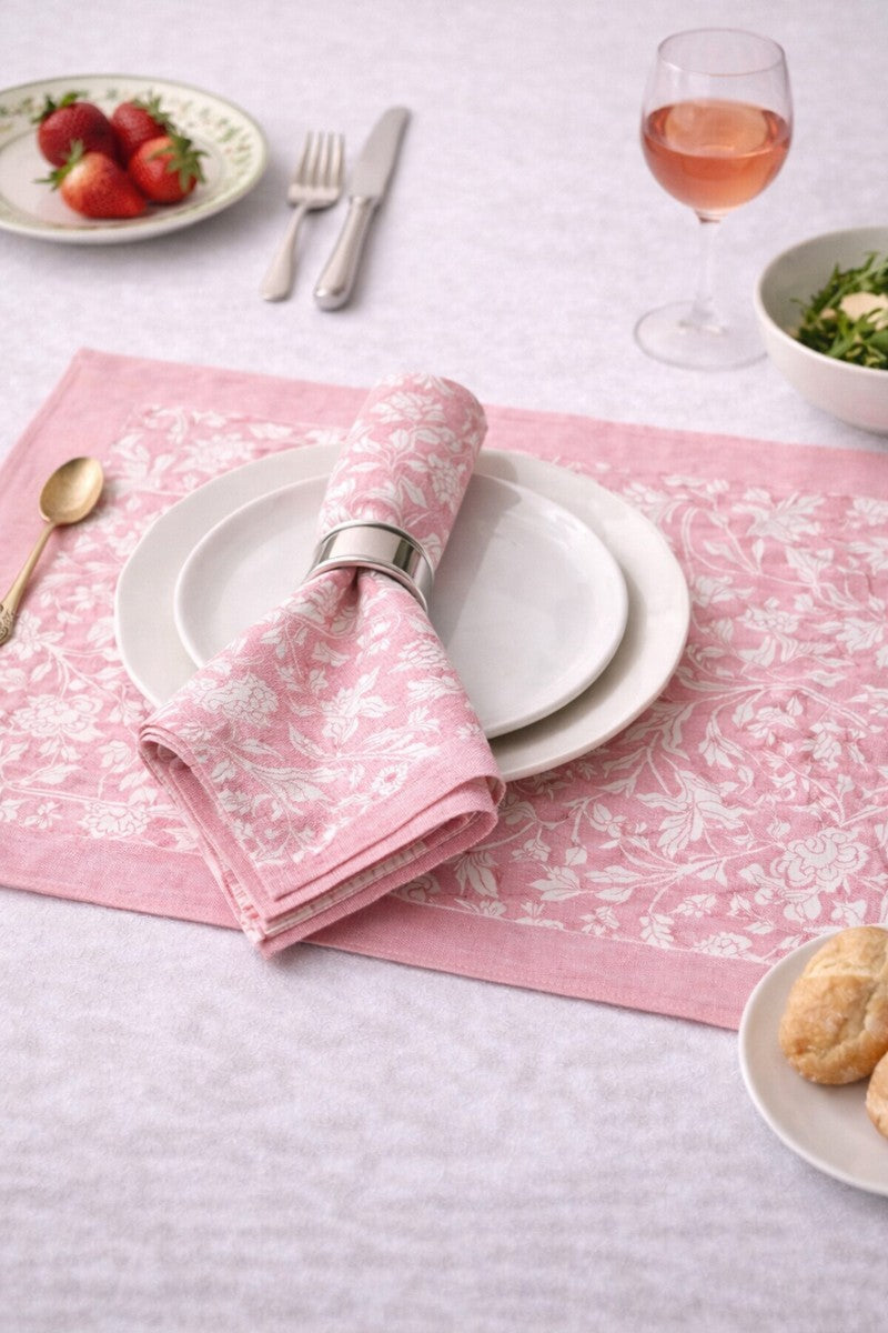 Rosé Placemat & Napkins Set