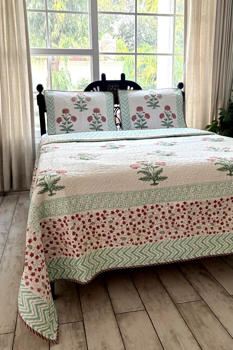 Roseate Quilted Bedcover Set