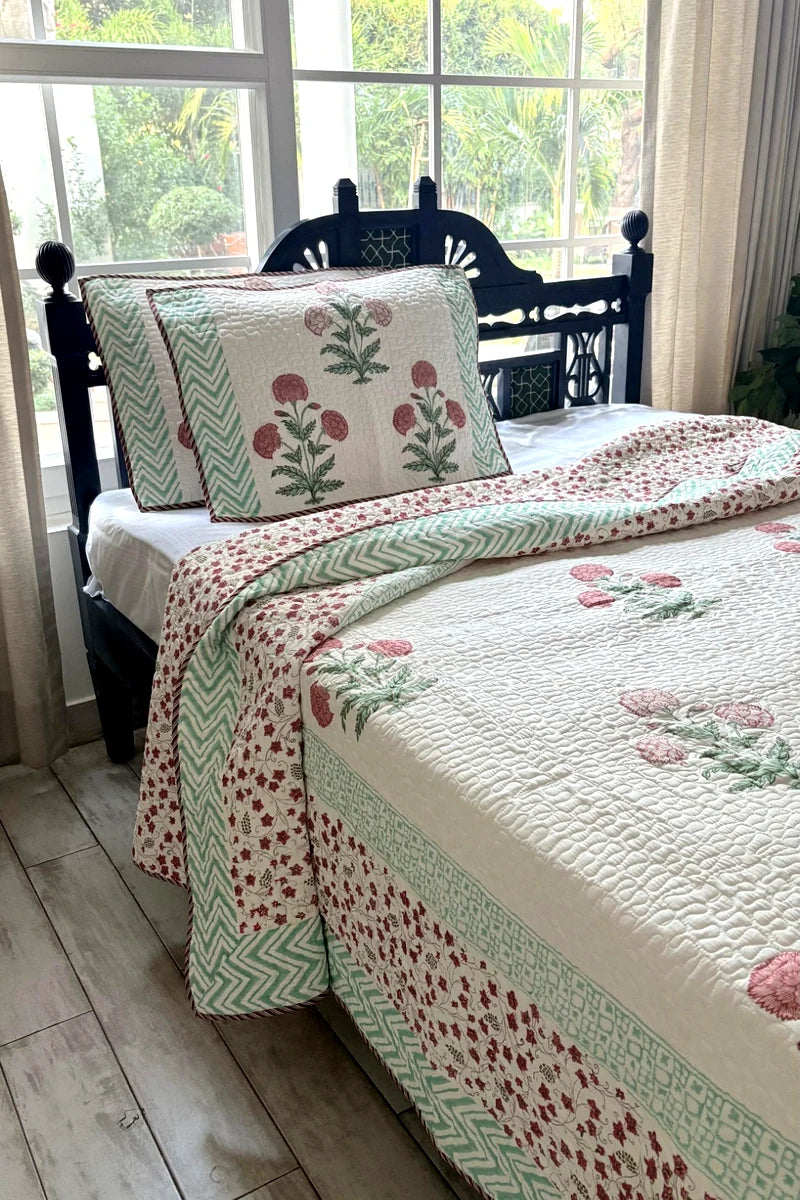 Roseate Quilted Bedcover Set