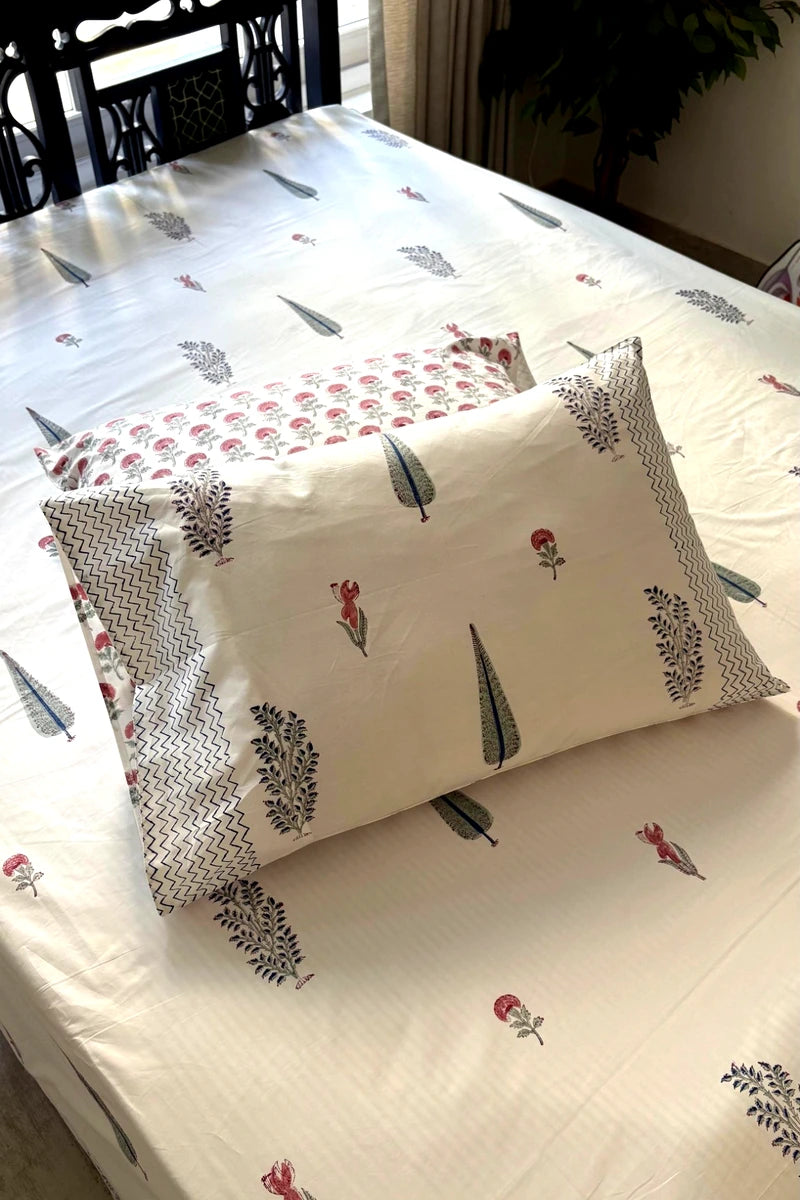 Pureleaf Block Print Bedsheet Set