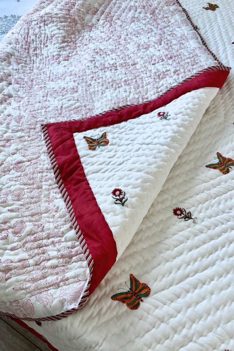 Butterfly Print Summer Quilt