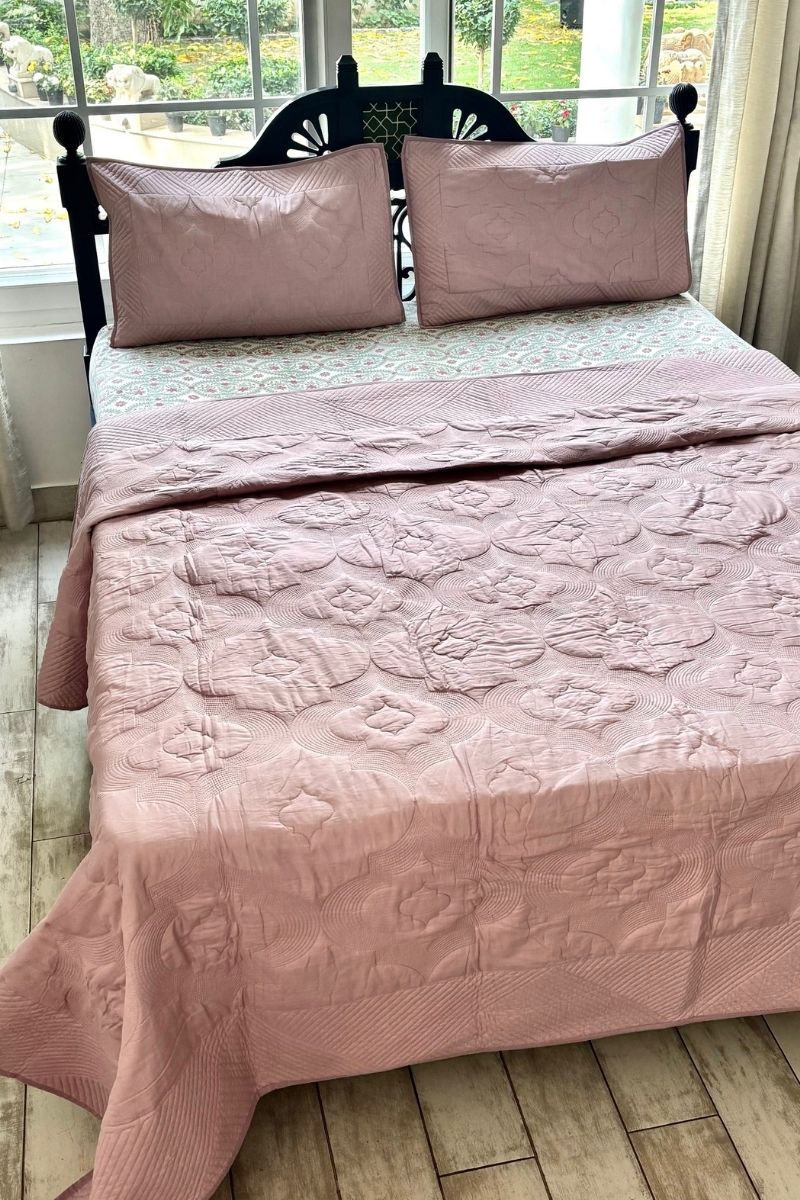 Moroccon Solid Luxury Bedcover Set