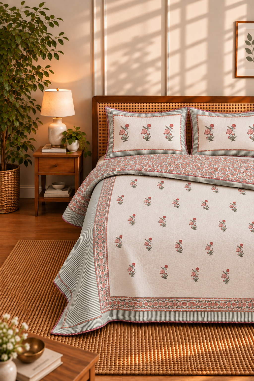 Rosewood Quilted Bedcover Set