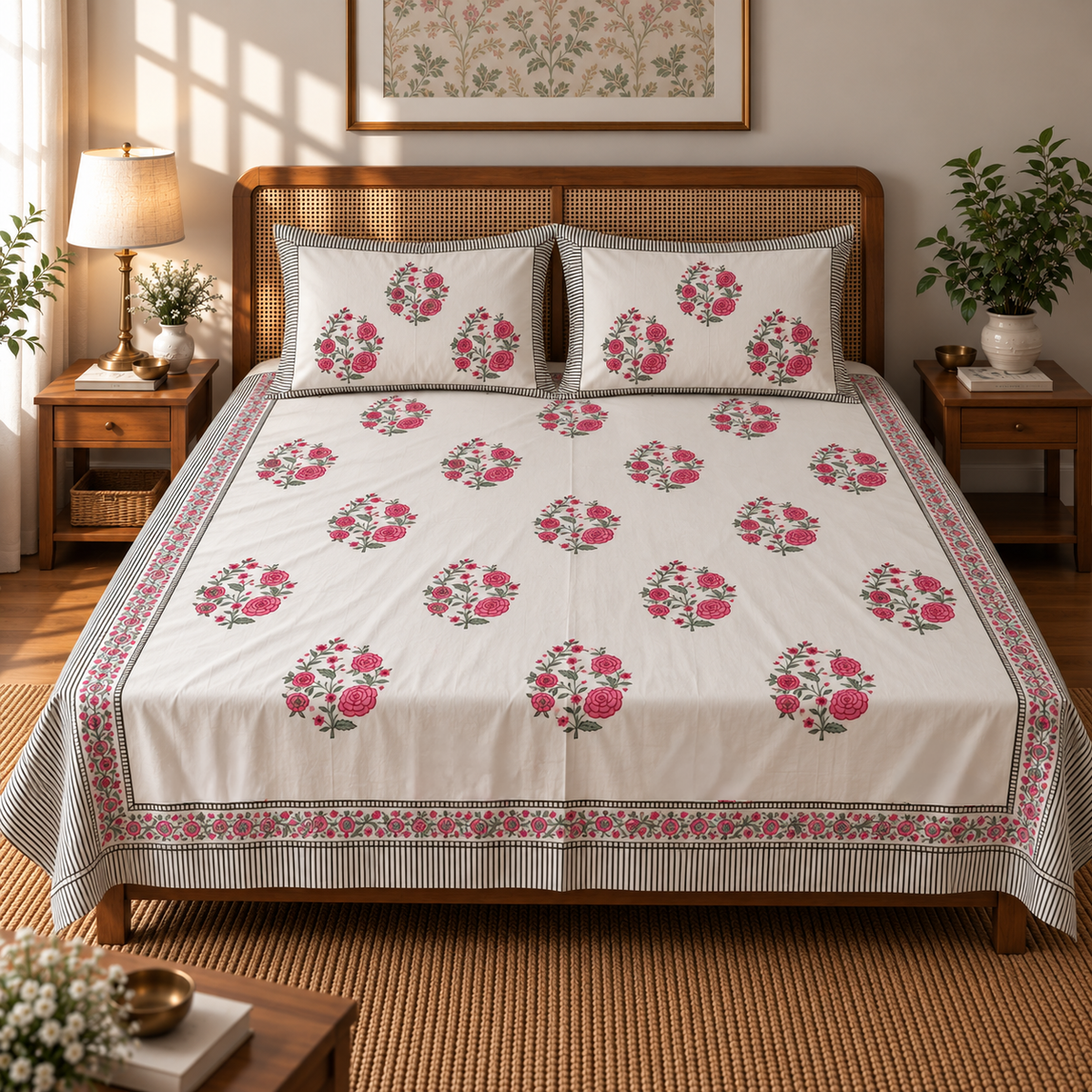 Royal Dahliya Bedsheet Set