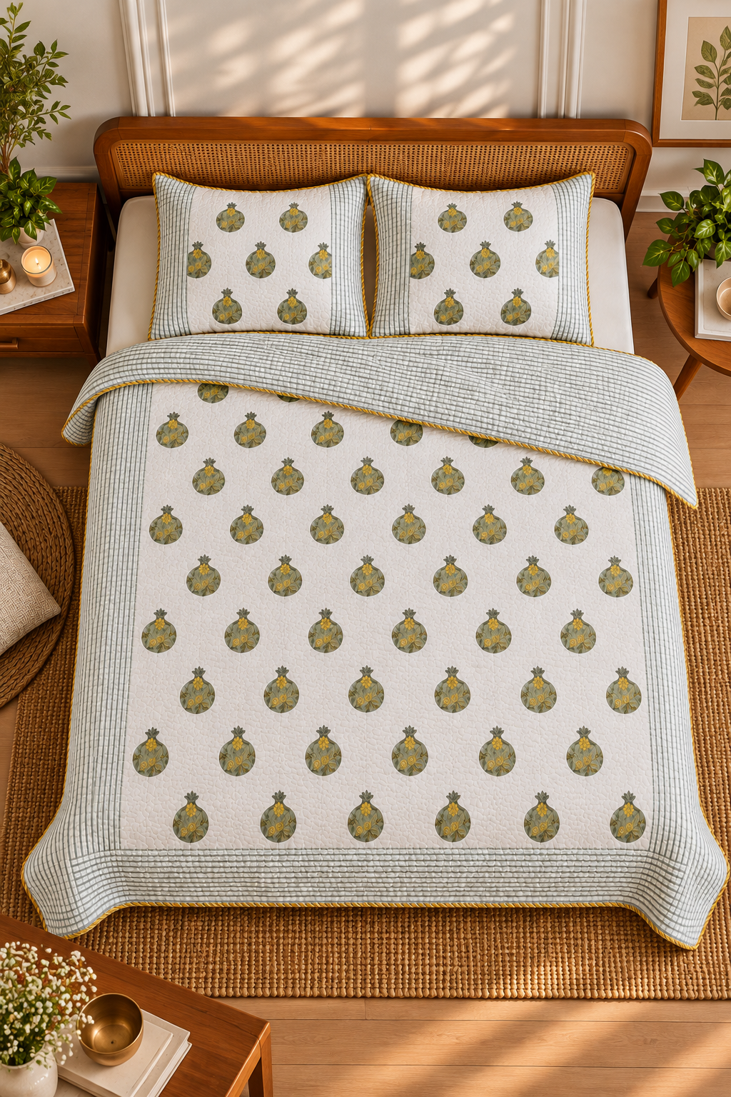 Anara Quilted Bedcover Set
