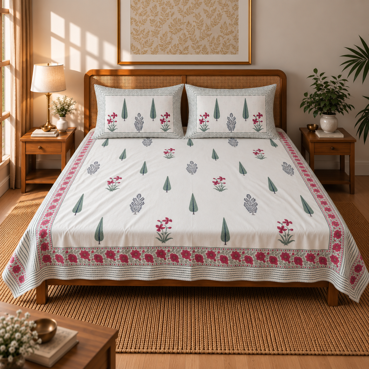 Cyprus Flora Bedsheet Set
