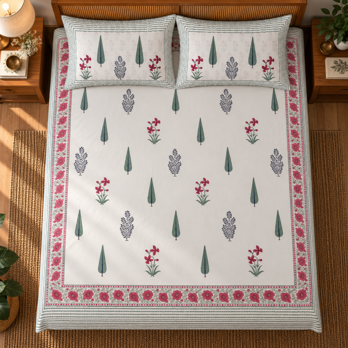 Cyprus Flora Bedsheet Set