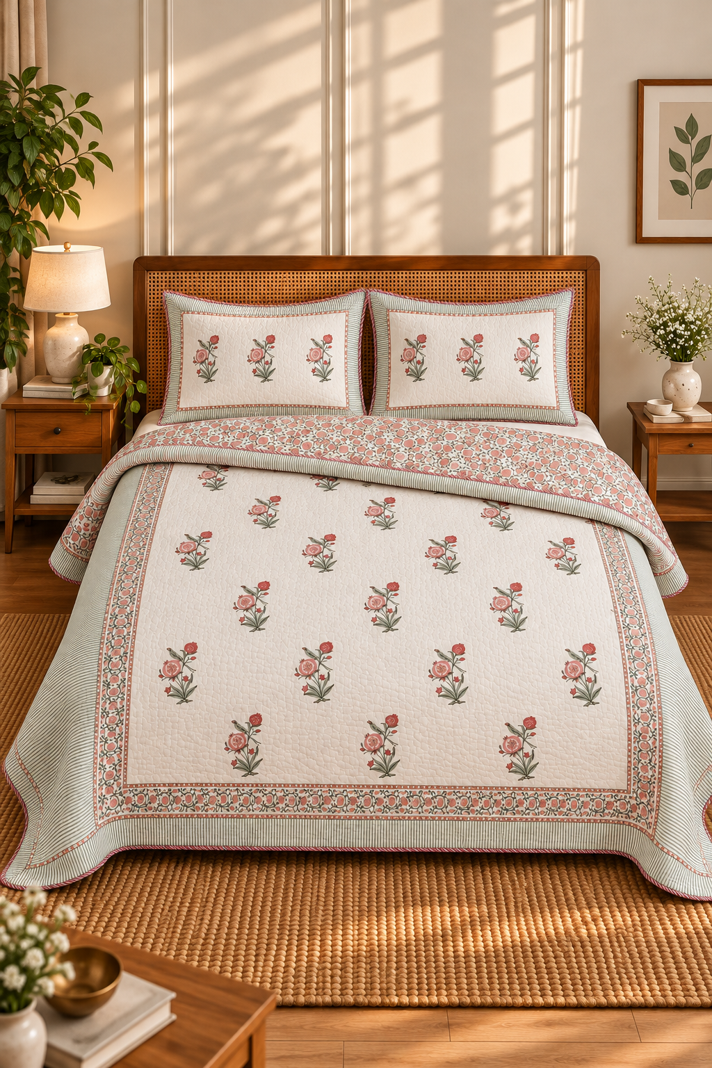Rosewood Quilted Bedcover Set