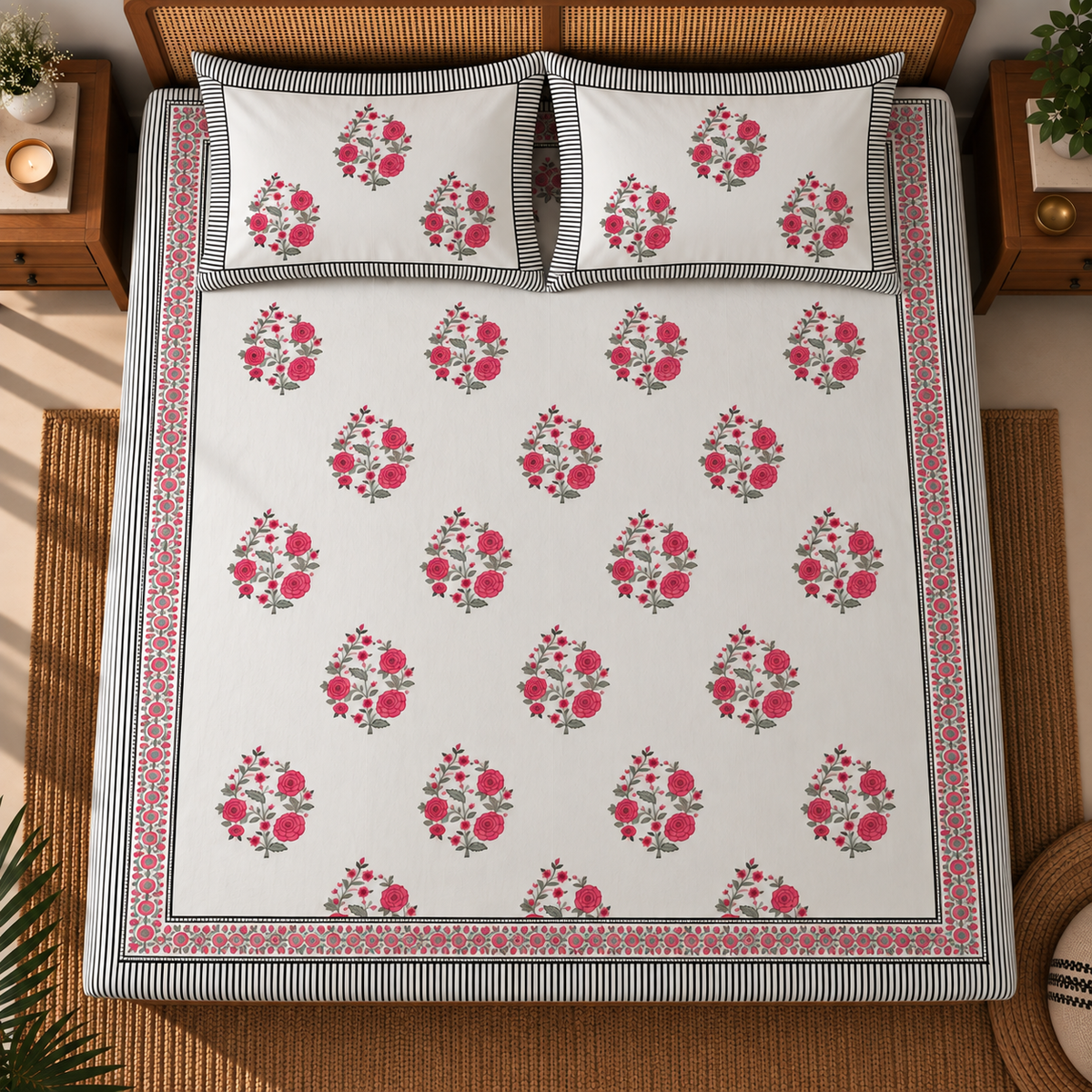 Royal Dahliya Bedsheet Set