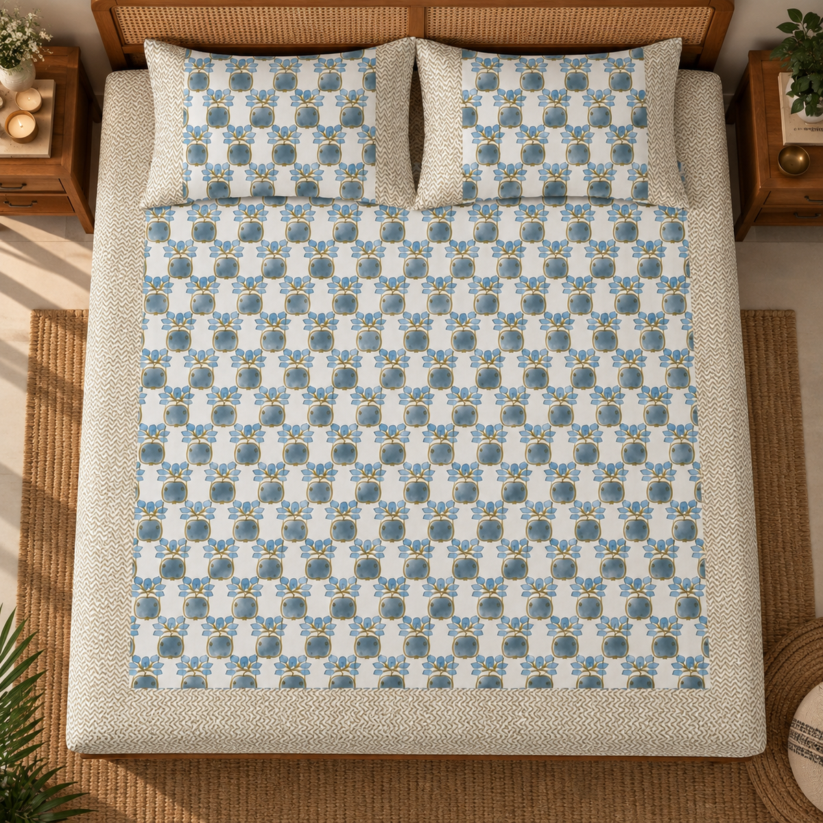 Nahar Van Bedsheet Set