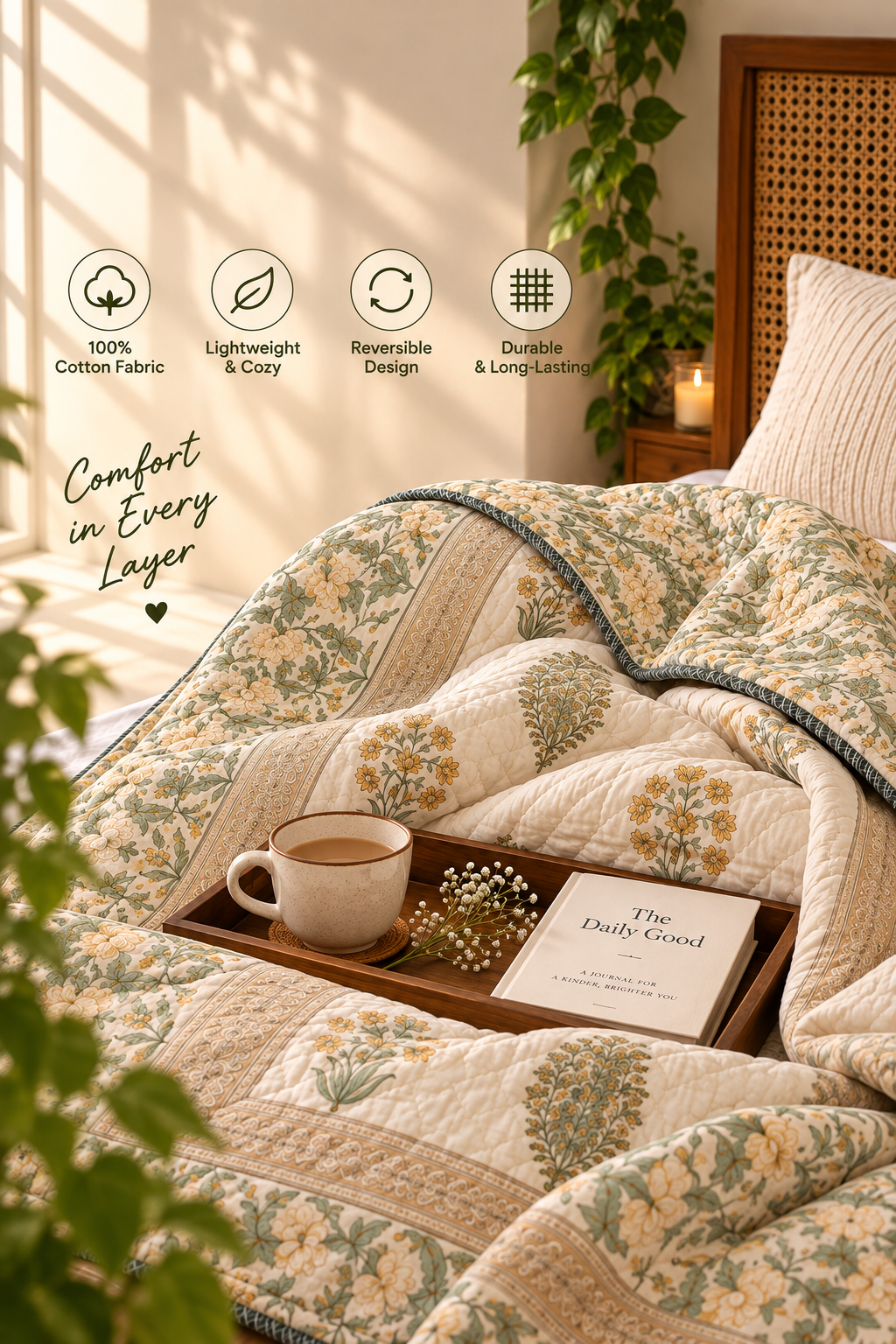 Florage Single Quilt (Set of 2)