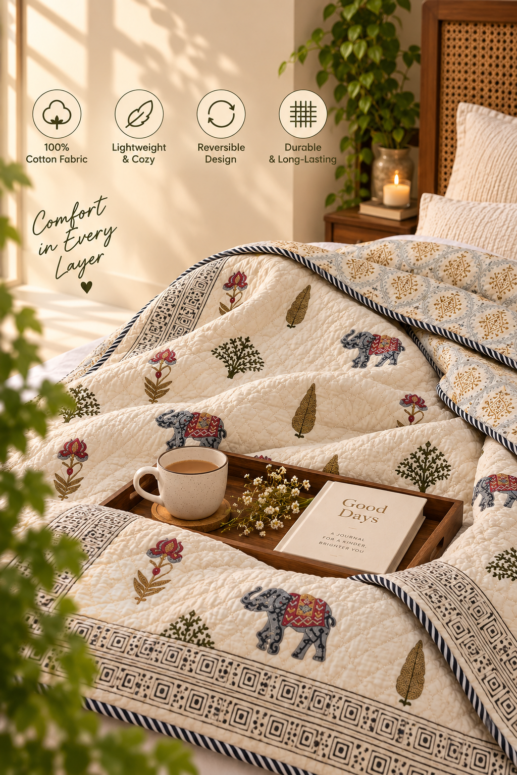 Hathigaon Single Quilt (Set of 2)