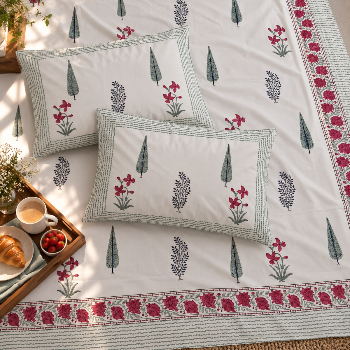 Sandar Flora Bedsheet Set