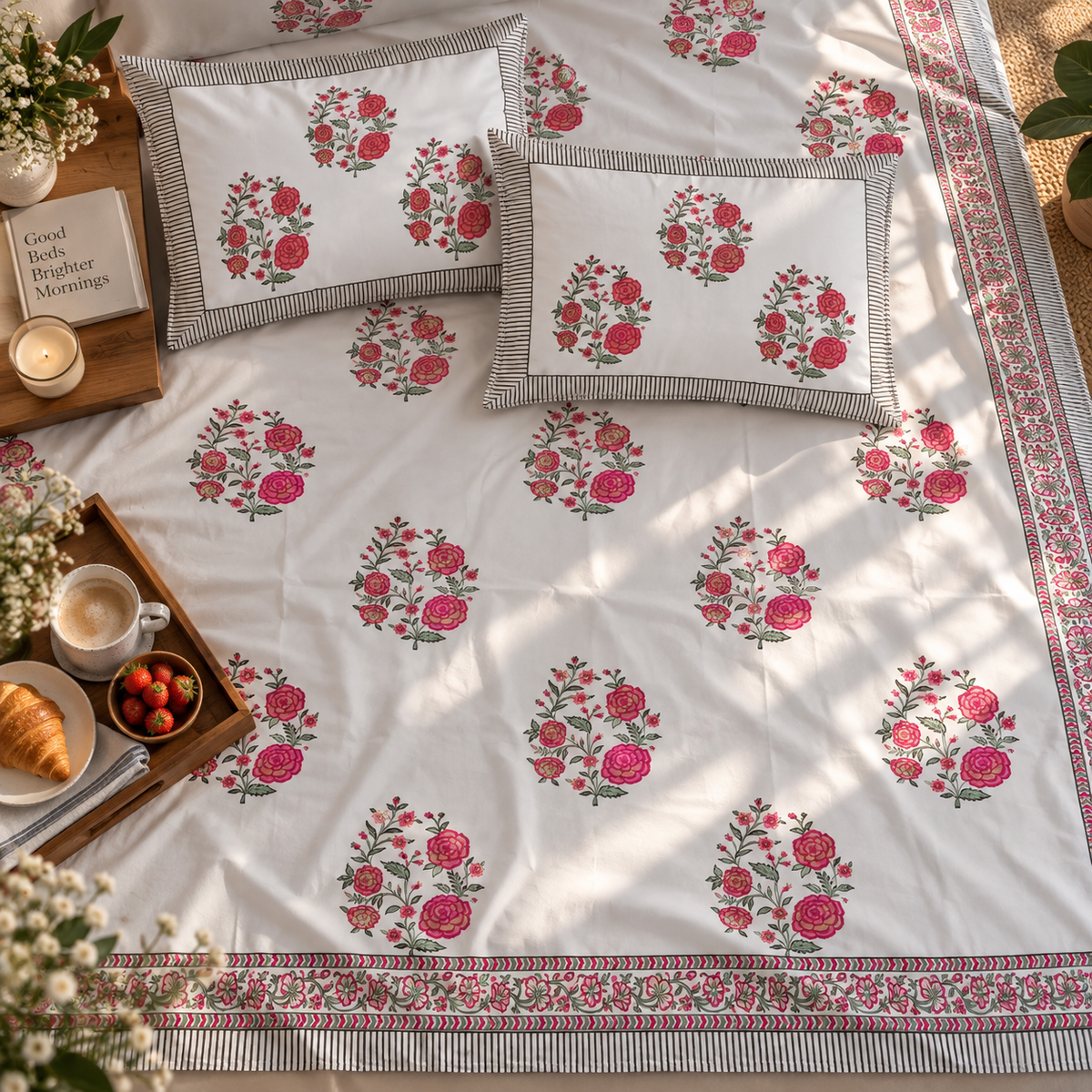 Royal Dahliya Bedsheet Set