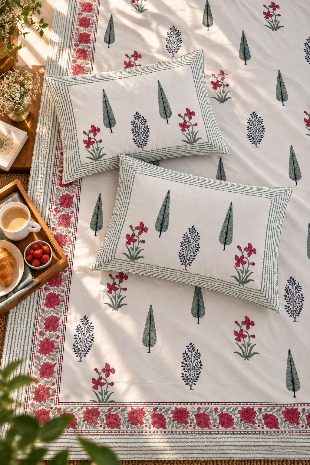 Cyprus Flora Bedsheet Set