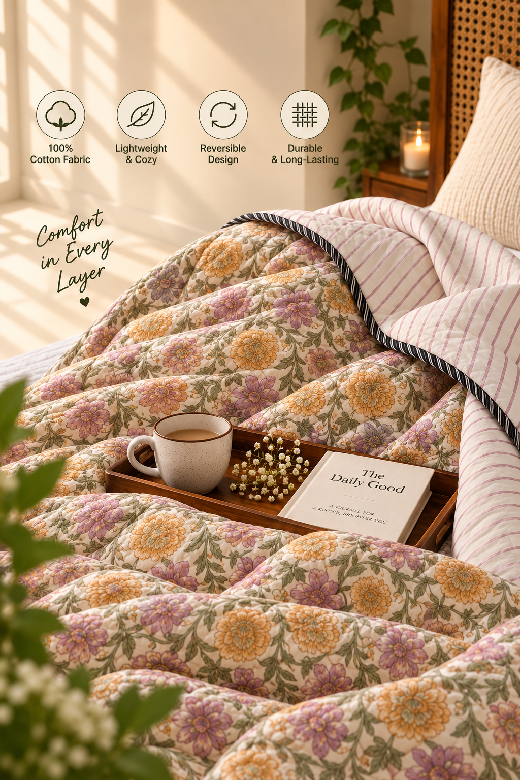 Savir Print Single Quilt (Set of 2)