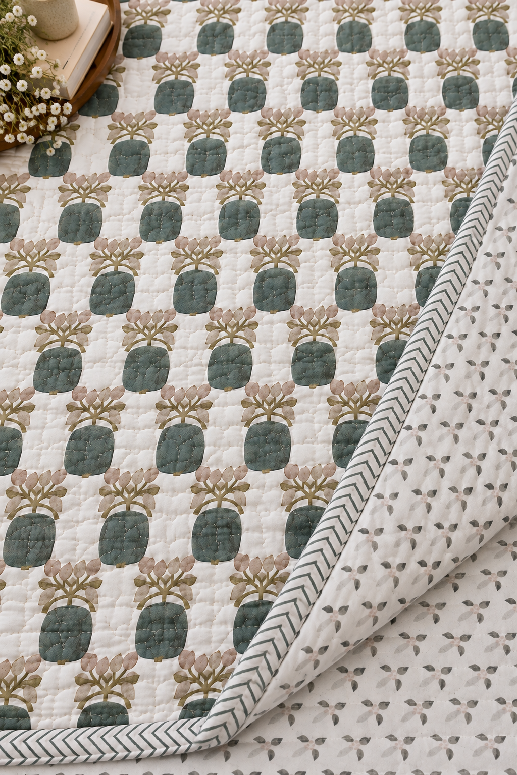 Orchid Double Quilted Bedcover Set