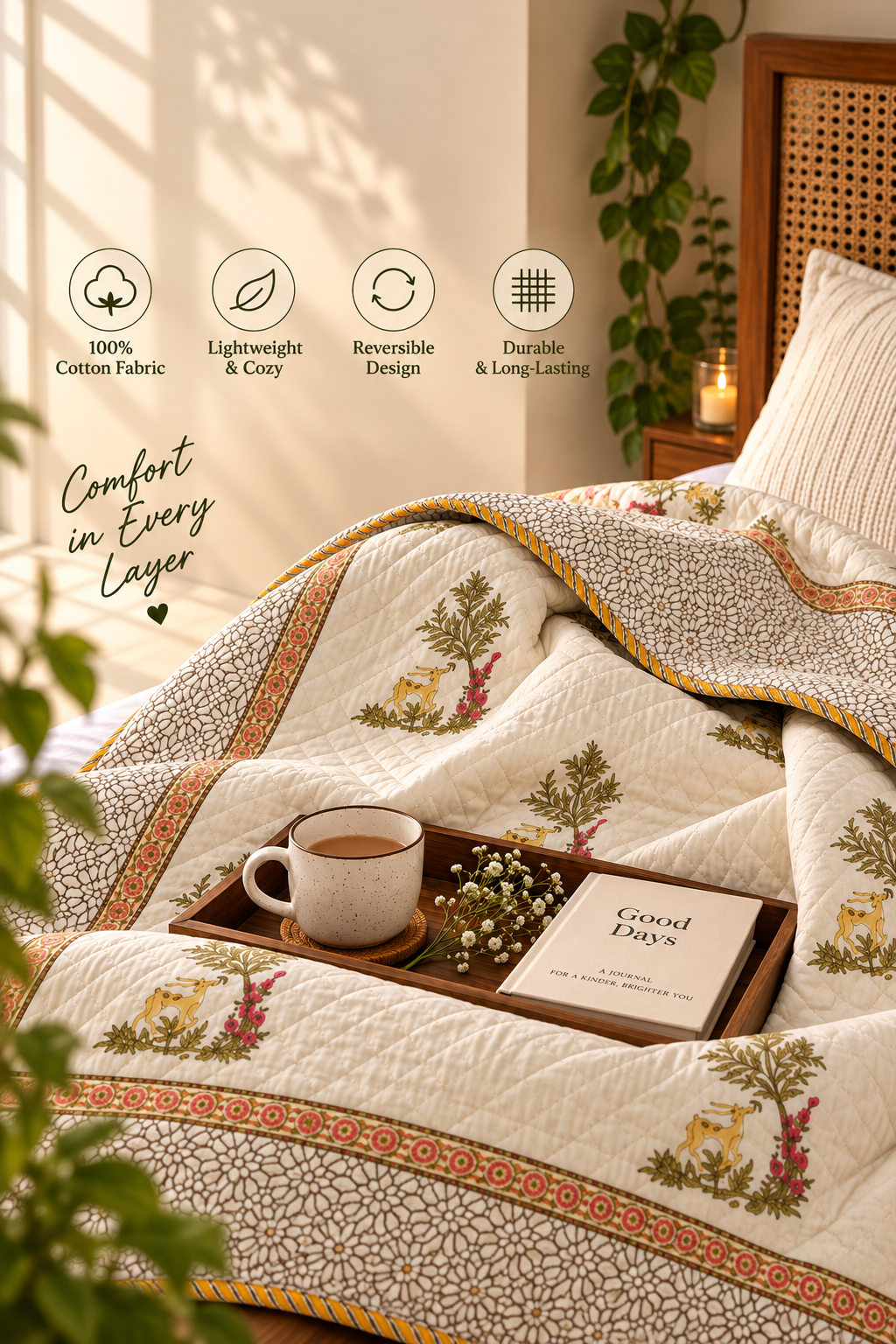 Deer Park Single Quilt (Set of 2)