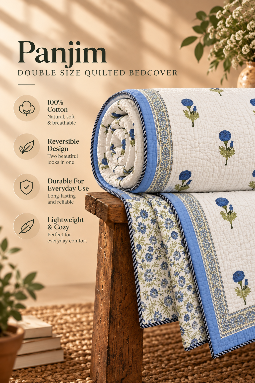 Panjim Quilted Bedcover Set