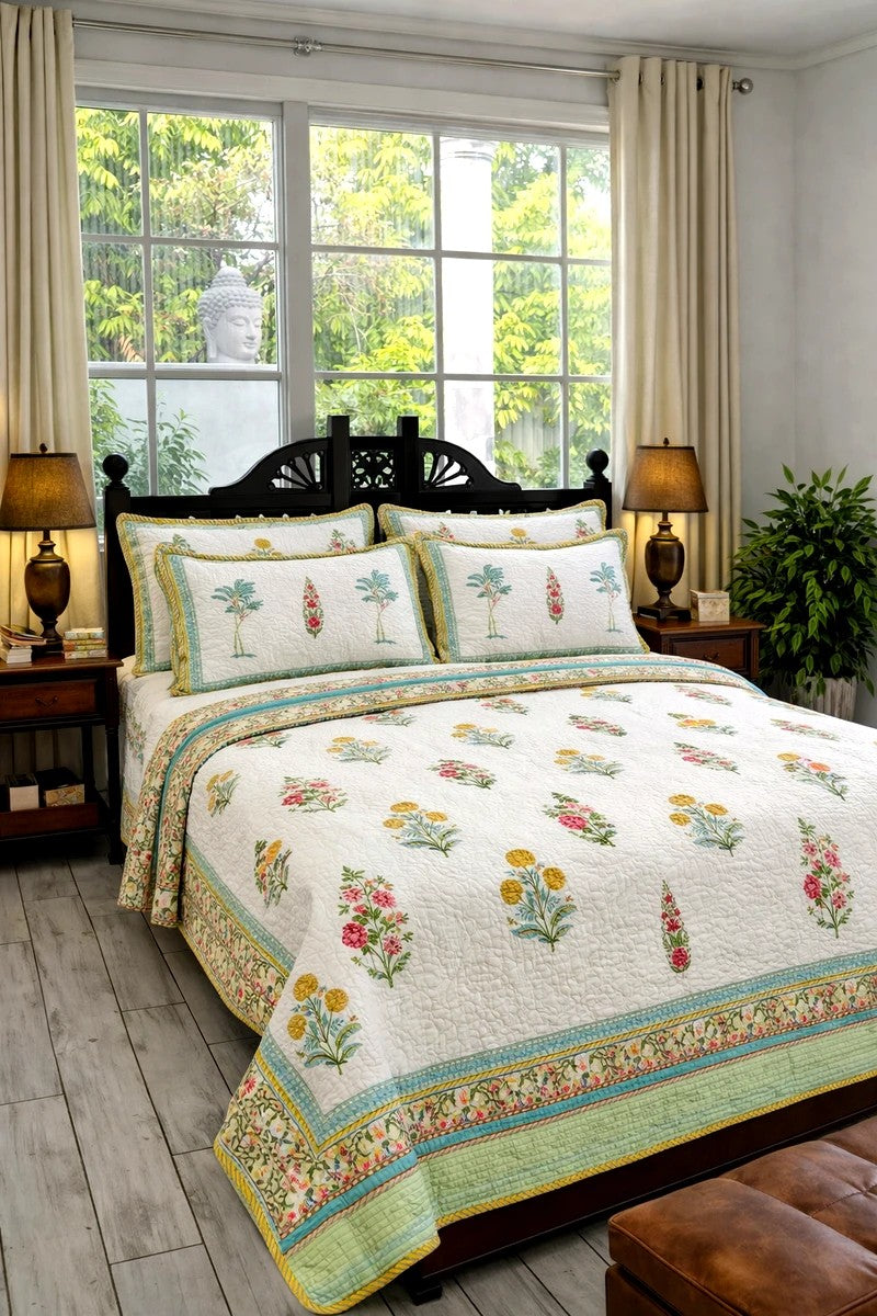 Block print bedding, Quilted Bedcovers Jaipur