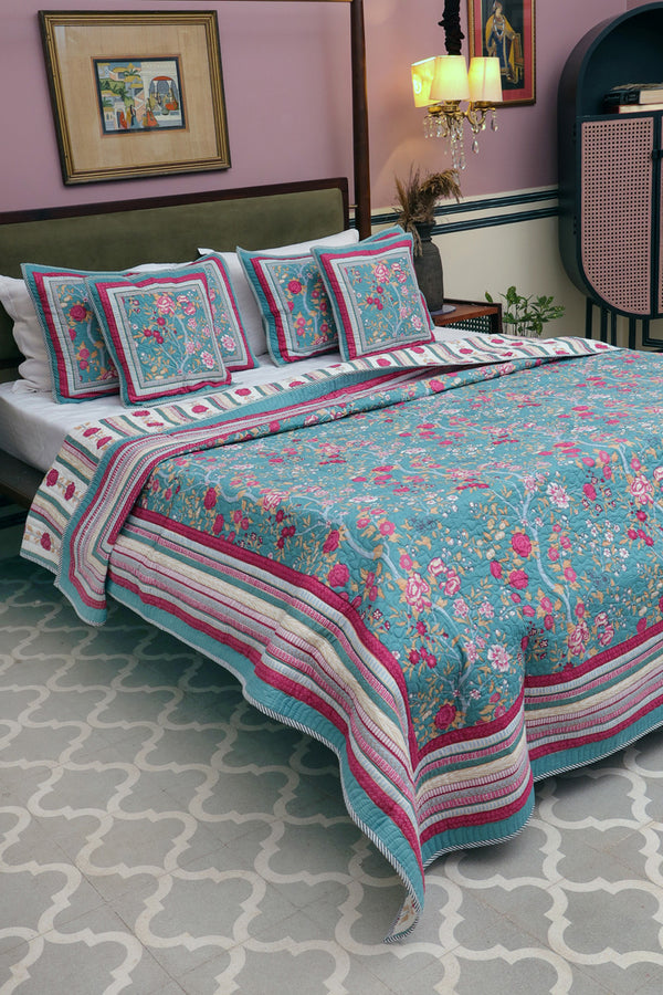 Amrai Fauna Printed Quilted Bedspread Set