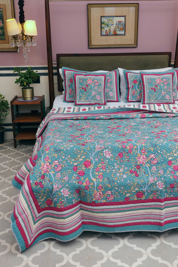 Amrai Fauna Printed Quilted Bedspread Set